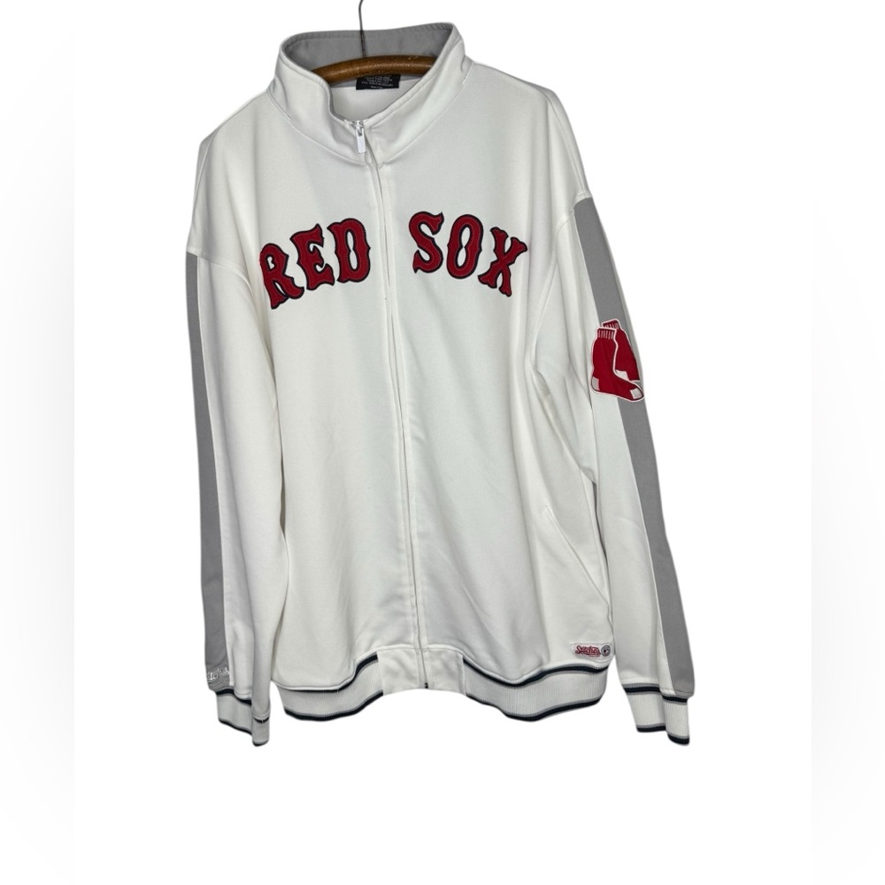 Boston Red Sox MLB Stitches Full Zip Track Jacket White Men’s XL